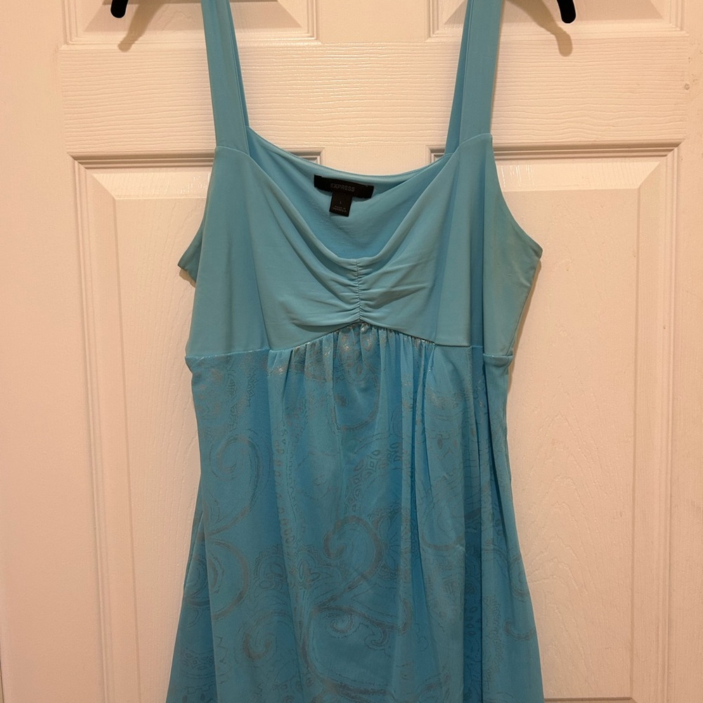 Express Blue Sleeveless Blouse
